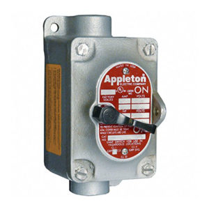 INTERRUPTOR APE, 1 POLO, 20A 120-277V, ENTRADA DE 1/2", HIERRO MALEABLE